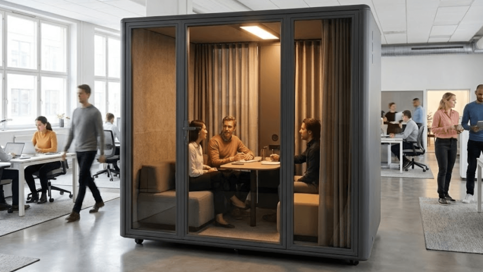 So Sánh Phòng Họp Truyền Thống Và Phòng Họp Di Động Meeting Pod